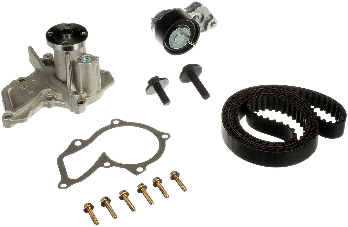 Gates KP25433XS-1 Timing Belt Kit + Water Pump Bm5g 6K288 + 96mm 6K340 + 5M5g 6K254 + Meys6g 8591 A — Water Pump & Thermostat