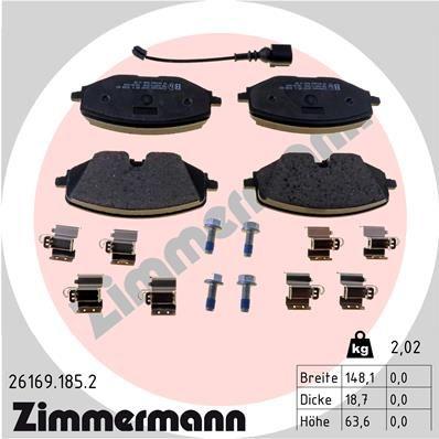 Zimmermann 26169.185.2 Brake Pad Front VW Golf 8 2020 > — Brake Pads