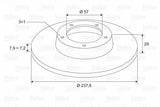 VALEO 186130 Brake Disc Front – 238mm Diameter for 106, Saxo — Brake Rotors & Drums