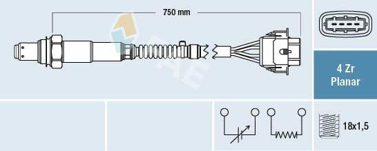 FAE 77308 Lambda Sensor for Agila 1.2 16V — Oxygen & Air-Fuel