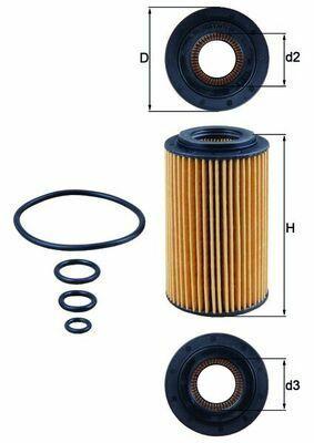 MAHLE Oil Filter OX153-7D - Compatible with Mercedes Models — Oil Filters