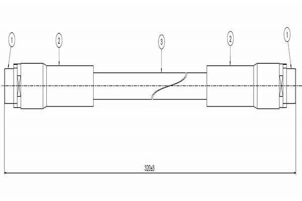 CAVO Brake Hose C801.002.A - Compatible With Passat 96-00, A4 94-01 and 2 more models — Brake Hydraulics