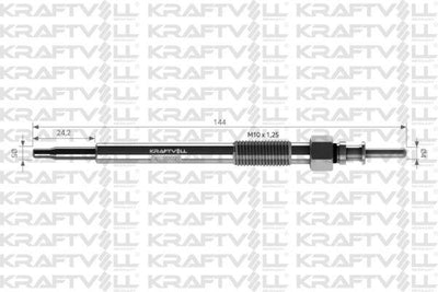 Kraftvoll 05030038 Glow Plug 11V Astra-Combo-Corsa-Meriva 1,7DI- CDTi Spark Plug — Coils & Plugs