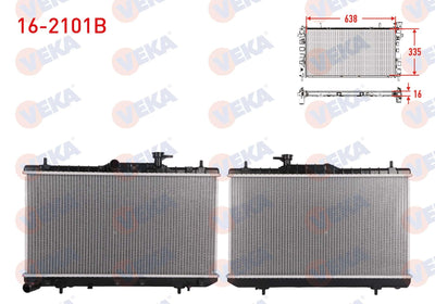 Veka 16-2101B Water Radiator Brazing Hyundai Accent Admire 1.5 M-T 2003-2006 — Radiators & Fans