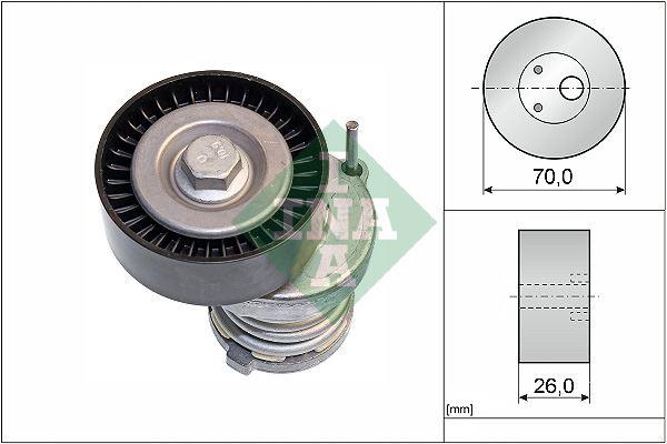 INA 534012320 V Belt Tensioner Housing VW Golf Polo Bora Seat Cordoba Ibiza 1.4 1.6 AEE 99-09 — Pulleys & Tensioners