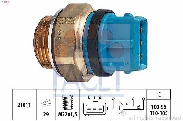 FACET 7.5672 Temperature Sensor - Compatible with Omega B X25xe-X30xe — Temperature Sensors & Switches