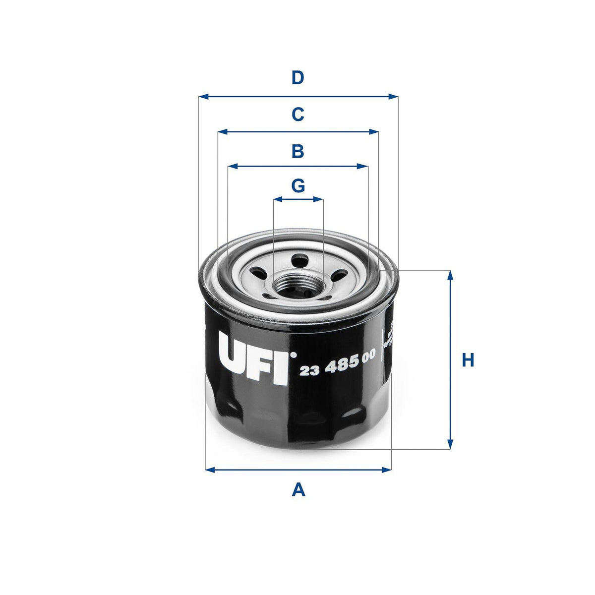 Ufi 23.485.00 Oil Filter Accent Getz Elantra Cerato Rio Ceed Hyundai Kia All Gasoline Passenger Cars
