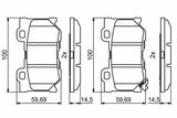 BOSCH Rear Brake Pad 0986494863 - Low-Metallic Design for Infinity 3.0D — Brake Pads
