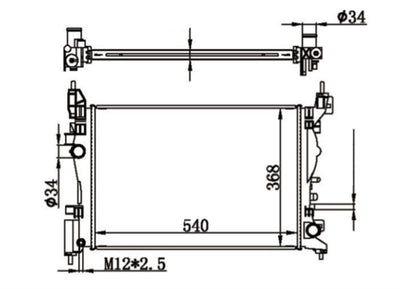 MGA 80409 Water Radiator Mechanical-(Opel: Corsa D 1.2 1.4-Adam 1.2 1.4) Z14exp Z12xer — Radiators & Fans