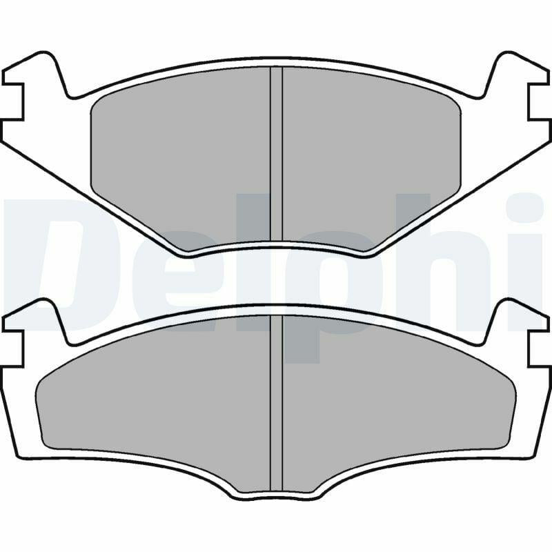 Delphi Brake Pad Front Polo Classic Brake Pads - Low-Metallic Material