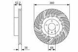 BOSCH Disc Front (Ad) 16-Pe.Macan Brake Disc Set - 2 Pieces — Brake Rotors & Drums