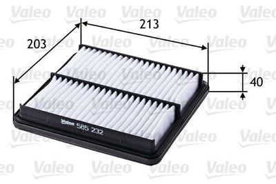 Valeo 585232 Air Filter (Daewoo Lanos 1.4 1.5 1.6) — Air & Cabin Filters
