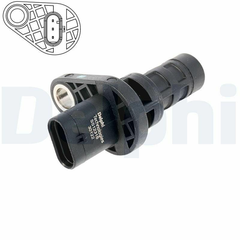 delphi revolution sensor for fiat doblo, delphi ss12316-12b1 sensor close-up DELPHI SS12316-12B1 Revolution Sensor - Precision Fit for Fiat Doblo 1.4 | 3-Pin Socket DELPHI Revolution Sensor - For Fiat Doblo 1.4 | 3-Pin delphi, revolution-sensor, fiat-doblo, car-accessories, automotive-repair, engine-performance, mechanics-tools, car-owners, 3-pin-sensor, ai-generated