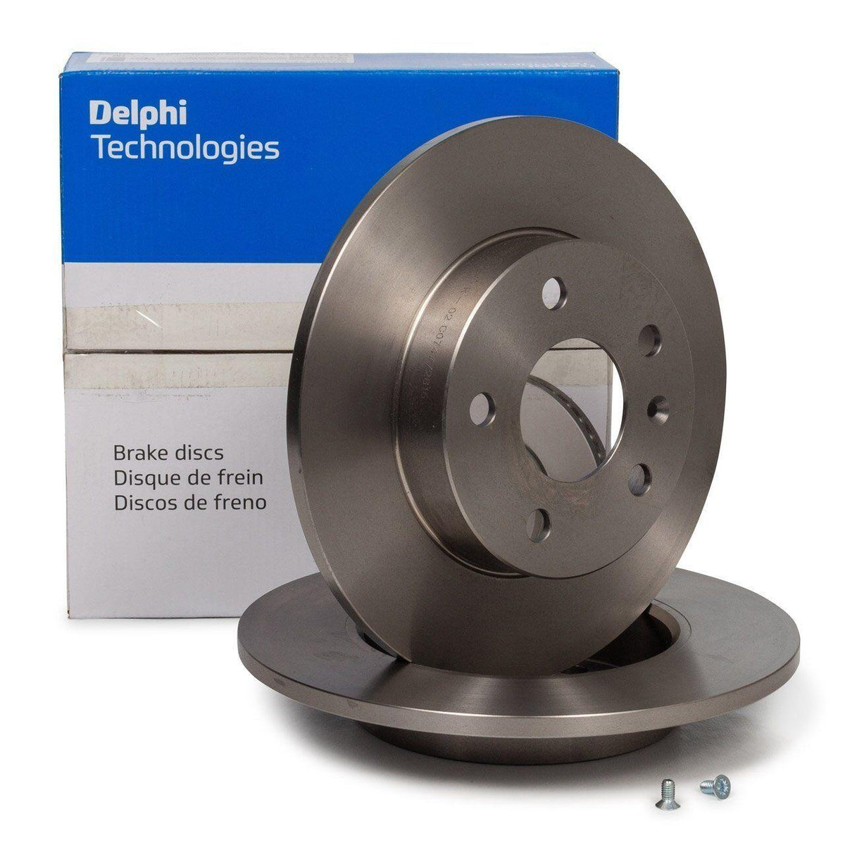 Delphi Opel Zafira B Rear Brake Disc Set - 5 Bolt Set — Brake Rotors & Drums