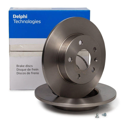 Delphi Opel Zafira B Rear Brake Disc Set - 5 Bolt Set — DELPI, Brake Rotors & Drums