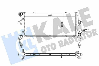 Kale Water Radiator 363520 - Aluminum Cooling Radiator for Hyundai i30 & Elantra VI 1.6 CRDi — Radiators & Fans