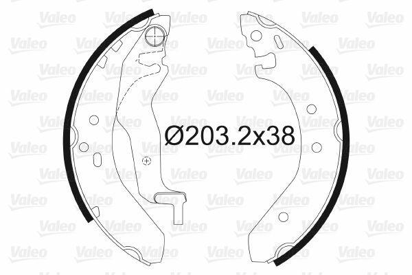 VALEO 562087 Rear Brake Shoes for Honda Civic VI 1996-2001 — Brake Cables & Hardware