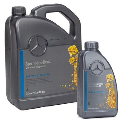 Mercedes Benz 5W40 Motor Oil - Original 6 Liters for New Generation Vehicles — Mercedes-Benz, Fluids & Chemicals