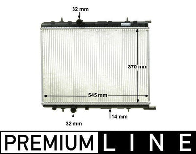 Mahle CR515000P Radiator Peugeot 307 / Citro Xsara 1.4-1.6 8V-16V + Ac — Radiators & Fans