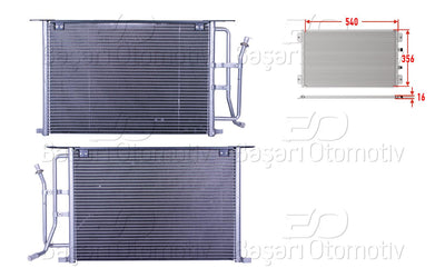 Wisco 3143004-00 A/C Condenser 540X356x16 Ford Fiesta 95-02 — Condensers & Evaporators