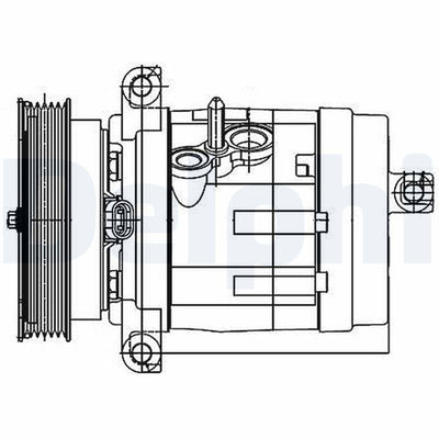 Delphi TSP0155984 A/C Compressor Chevrolet Captiva 3.2 4WD 06- / Opel Antara 3.2 V6 06-11