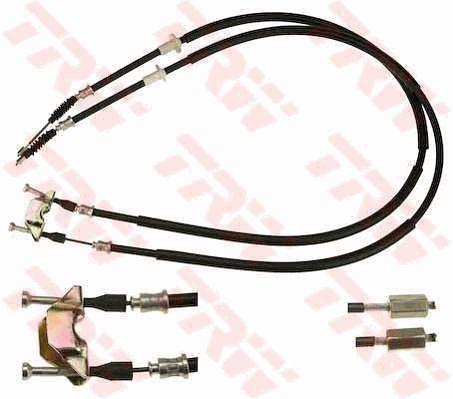 TRW GCH2516 El Brake Cable Complete Opel Astra H 04 > with Brake Drum Brake (Length 1295mm) Rear — Brake Rotors & Drums