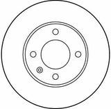 TRW DF1517 Front Brake Disc - Ventilated 239mm for Golf, Polo, Jetta — Brake Rotors & Drums