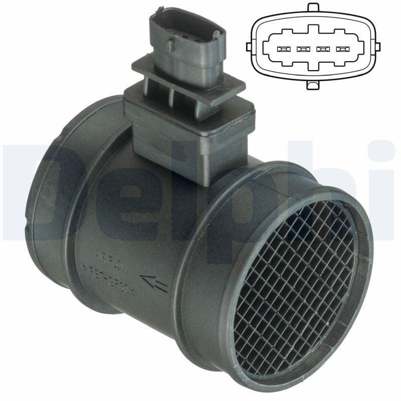 Delphi AF10400-12B1 Air Flow Meter - Compatible with 10-Doblo, Linea and 3 more models — Engine Management Sensors