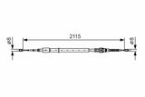 BOSCH Handbrake Cable Left & Right 2115mm - Brake Cable — Brake Cables & Hardware