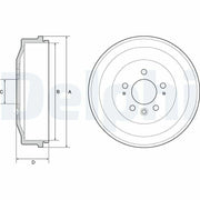 delphi bf558 brake drum front view, delphi bf558 brake drum side view, delphi bf558 brake drum technical specifications DELPHI BF558 Brake Drum - Compatible for Amarok 2.0 & 3.0 TDI | 11-Inch DELPHI BF558 Brake Drum delphi, brake-drum, automotive-parts, vehicle-maintenance, car-owners, high-performance, braking-system, amark-2.0, 3.0-tdi, ai-generated