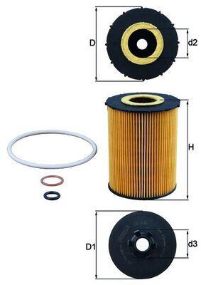 Mahle OX 636D Oil Filter BMW E60 N62 X5 4.8I 05 — Oil Filters