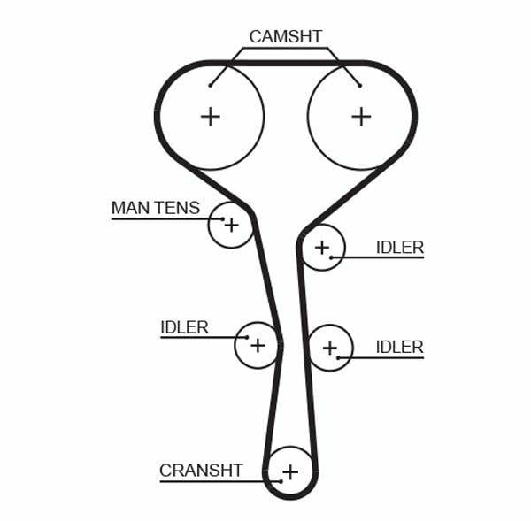 GATES 5532XS Timing Belt - Durable HNBR Material — Belts