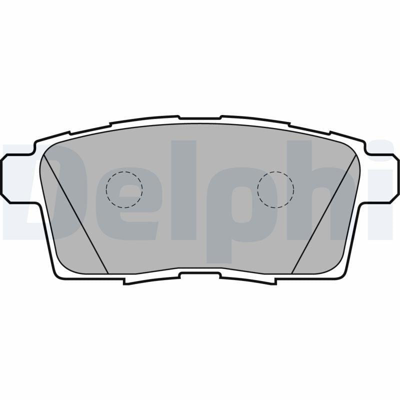 Delphi LP2052 Brake Pads - Front and Rear Set for Mazda CX-7 & CX-9