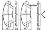 BOSCH Brake Pad Set - Front Brake Pads for Various Honda Models