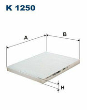 filtron k1250 pollen filter, polen filter specifications, particulate filter for vehicle FILTRON K1250 - Polen Filter 11x20 for Vehicle Owners | 9.06 in x 7.09 in x 0.79 in FILTRON K1250 Polen Filter filtron, pollen-filter, vehicle-owners, car-accessories, air-quality, vehicle-maintenance, particulate-filter, auto-parts, cabin-air-filter, ai-generated