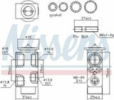 NISSENS Klima Valve E-60 / 61 / 63 / 64 - High Quality Aluminum — Heater & Blower