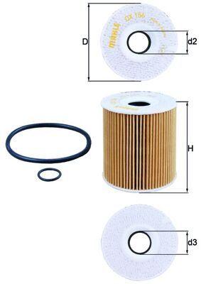 Mahle OX156D1 Oil Filter E38-E39-E46-X5 E53 Land Rover Range Rover III M57 99-12 — Oil Filters
