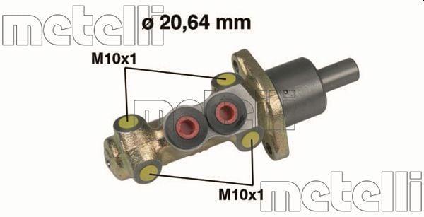 Metelli Brake Cylinder 20.64 mm - Ana Merkez for VW Golf III & Caddy II — Brake Hydraulics