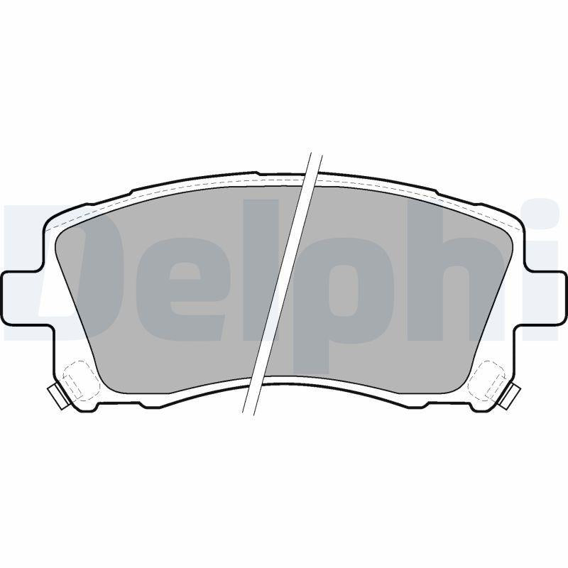 Delphi LP1663 Brake Pad Front Akebono (Subaru Impreza-Forester-Outback 2.0 Awd) — Brake Pads