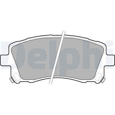 Delphi LP1663 Brake Pad Front Akebono (Subaru Impreza-Forester-Outback 2.0 Awd) — Brake Pads