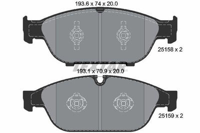 Textar 2515802 Brake Pad Front VW A6 A7 A8 3.0 TDI 2011-18 — Brake Pads