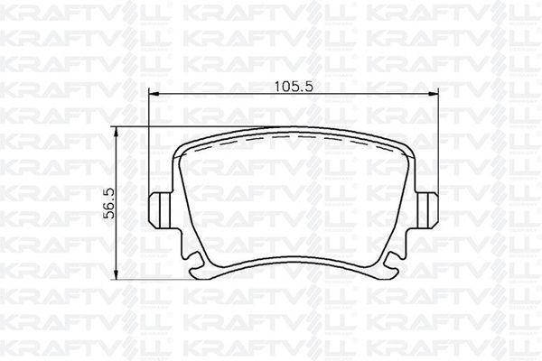 KRAFTVOLL Brake Pads Set for A3 2005 / A4 Passat 1.6 FSI / 1.9 TDI / 2.0 TDI (1995-2016)