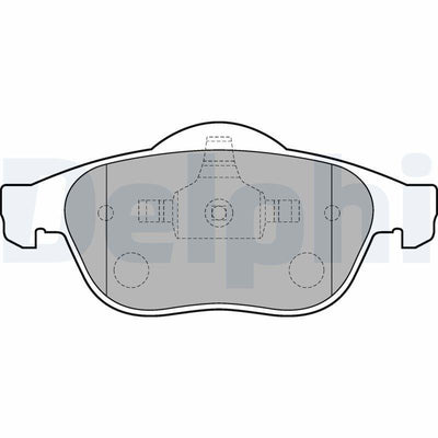 Delphi LP1708 Brake Pad Front Renault Laguna II 1.8 16V 1.9 2.2 dCi 3.0 V6 01-07 — Brake Pads