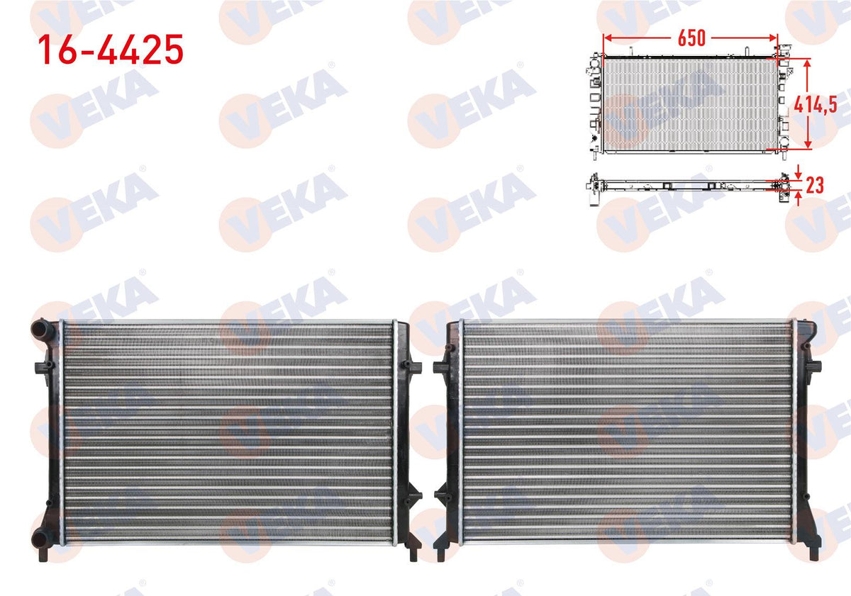 Veka 16-4425 Su Radiator Mechanical Volkswagen Golf V (1K1) 1.4 FSI A-T 2003-2009 — Radiators & Fans