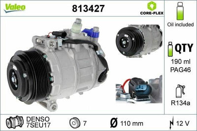 VALEO 813427 Compressor for MB Viano, Vito, Sprinter - Reliable Cooling Solution — A/C Compressor