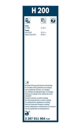 BOSCH Rear Wiper Blade 20mm - Compatible with Auris — Wipers