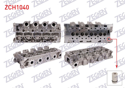 Zegen ZCH1040 Cylinder Head (Genuine Pressure Valve) Euro 4 Citroen C2 2003-2009 / C3 2002-2009 / Xsa — Cylinder Head & Block