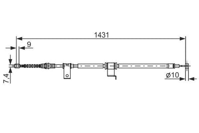 Bosch 1987482293 Bosch /El Brake Cable Opel Antara /Chevrolet Captiva 07 > Left — Brake Cables & Hardware