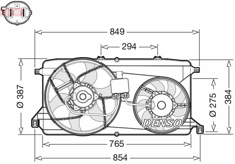 Denso DER10009 Fan Motor + Davlumbaz for 2007 Transit — Glass & Trim