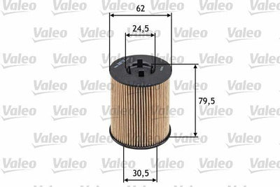 VALEO 586539 Oil Filter - Compatible with Opel Astra G, Vectra B/C, Omega B — Oil Filters